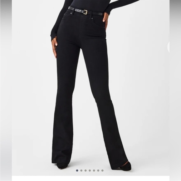 SPANX Denim - SPANX Flare Jeans in Clean Black